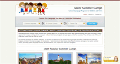 Desktop Screenshot of juniorsummercamps.com