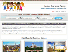 Tablet Screenshot of juniorsummercamps.com